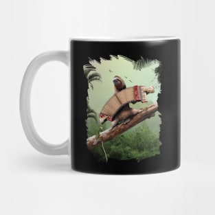 Sloth Playing Accordion Funny Mug